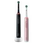 Oral-B Pro 3-3900 Electric Toothbrushes Designed By Braun - Black & Pink