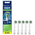 Oral-B CrossAction Toothbrush Head with CleanMaximiser Technology - Pack of 5 Counts