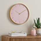 Aluminium Pink 40cm Silent Clock