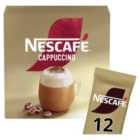 Nescafe Gold Cappuccino Instant Coffee 12 Sachets 186g