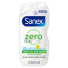 Sanex Zero% Hypoallergenic Kids Head to Toe Bath & Shower Gel 450ml