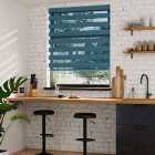 Day and Night Teal Daylight Roller Blind