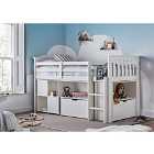 Milo White Sleep Station Desk Storage Bed