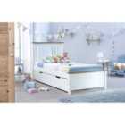 Chester White and Oak Effect Wooden Bed Single