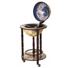 Retro Globe Drinks Cabinet With Wheels - Brown