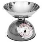 5Five Modern 5kg Mechanical Kitchen Scale with Stainless Steel Bowl - Grey