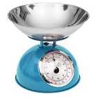 5Five Modern 5kg Mechanical Kitchen Scale with Stainless Steel Bowl - Teal