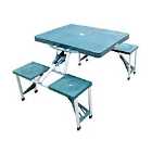 Outsunny Portable Folding Picnic Table and Chair Set - Green