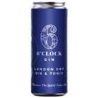 6 O'clock Gin London Dry Gin & Tonic 250ml