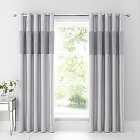Beverley Luxe Charcoal Blackout Eyelet Curtains