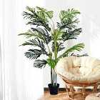 HOMCOM 150cm 5ft Tropical Artificial Palm Tree With Black Pot