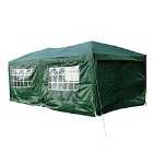 Outsunny 3 x 6m Garden Pop Up Gazebo with Sides- Green