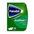 Panadol ActiFast Painkillers Paracetamol 500mg Tablets 14 per pack