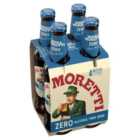 Birra Moretti Zero Alcohol Free Beer Bottles 4 x 330ml
