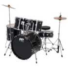 PP Drums Full Size 5 Piece Drum Kit - Black