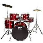 PP Drums 5 Piece Fusion Drum Kit - Wine Red