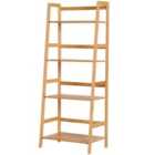 HOMCOM 4 Tier Bamboo Ladder Bookcase
