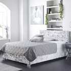Aspire Side Opening Ottoman Storage in Grey Crushed Velvet Double