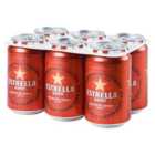 Estrella Damm Premium Lager Beer Cans 6 x 330ml