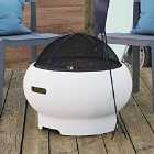 Dorel Asher Wood Burning Fire Pit with Grill and Cover - White