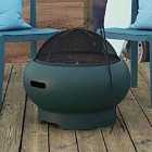 Dorel Asher Wood Burning Fire Pit w/ Grill and Cover - Green