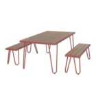 Dorel Paulette Table and Bench Set - Red