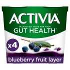 Activia Fusion Acai Gut Health Blueberry Yogurts, 4x120g