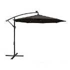Airwave 3m Banana Hanging Parasol with Solar LED Spotlights (base not included) - Black