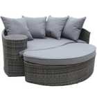 Charles Bentley Curved Day Bed - Grey