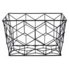 Premier Housewares Wire Storage Basket - Matte Black