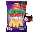 Walkers Monster Munch Giants Pickled Onion Sharing Snacks Crisps 85g