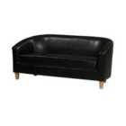 Clare Faux Leather 3 Seater Sofa Black