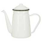 Premier Housewares Coffee Pot - White Enamel