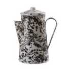Premier Housewares Traditional Coffee Pot - Black and White Enamel