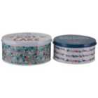 Premier Housewares Set of 2 Cake Tins - Floral Print