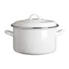 Premier Housewares Large Casserole Dish - White Enamel