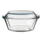 Premier Housewares Round Glass Casserole Dish with Lid