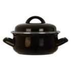 Premier Housewares Mini Retro Casserole Dish - Black Enamel