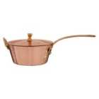 Premier Housewares Mini Saucepan with Lid - Stainless Steel/Copper