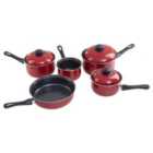 Premier Housewares 5-Piece Red Belly Pan Set with Bakelite Handles