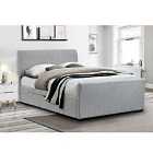 Capri Fabric Bed With Drawers Light Grey King