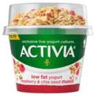 Activia Raspberry & Chia Seed Museli Breakfast Pot Low Fat Yoghurt 165g