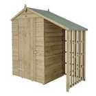 Rowlinson Oxford 4ft x 3ft Wooden Apex Garden Shed with Lean To