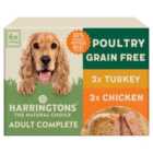 Harringtons Poultry Wet Dog Food Trays Multi Pack 6 x 400g