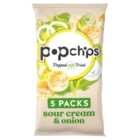 Popchips Sour Cream & Onion Multipack Crisps 5 Pack 5 x 17g