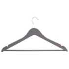Premier Housewares Wooden Clothes Hangers, Set of 20 - Matte Grey