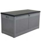 Charles Bentley 270L Grey and Black Outdoor Plastic Storage Box