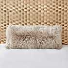 Dorma Natural Sheepskin Long Boudoir Cushion