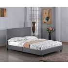 Fusion Fabric 4 Ft Queen Double Bed Grey