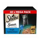 Sheba Sauce Wet Cat Food Pouches Fish Selection in Gravy 40 x 85g